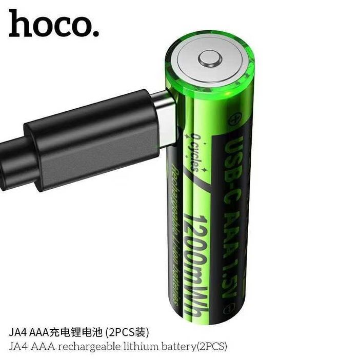 Hoco JA3 JA4 перезаряжаемые литиевые AA-батарейки Rechargeable Battery