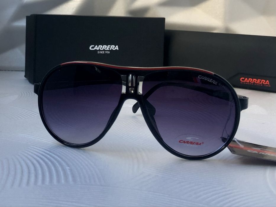 Мъжки слънчеви очила маска carrera 3 цвята черни бели