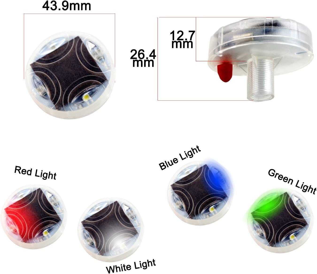 Атрактивни соларни LED Светлини на капачката на клапана гуми 4+1 бонус