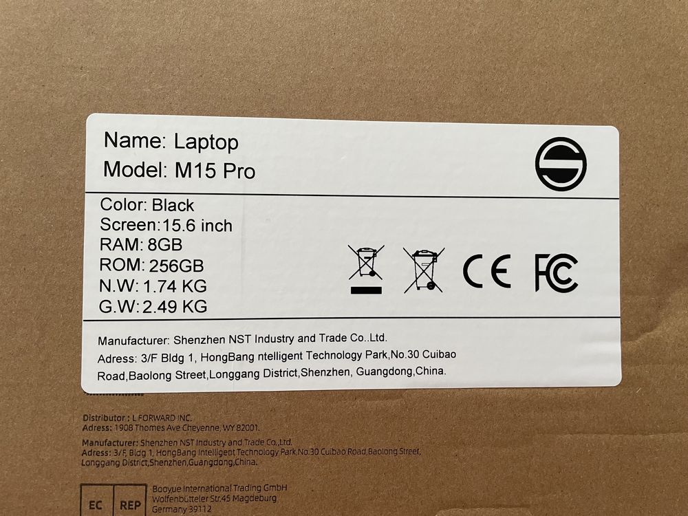 Laptop SGIN 15.6 Inch 8GB RAM 256GB SSD