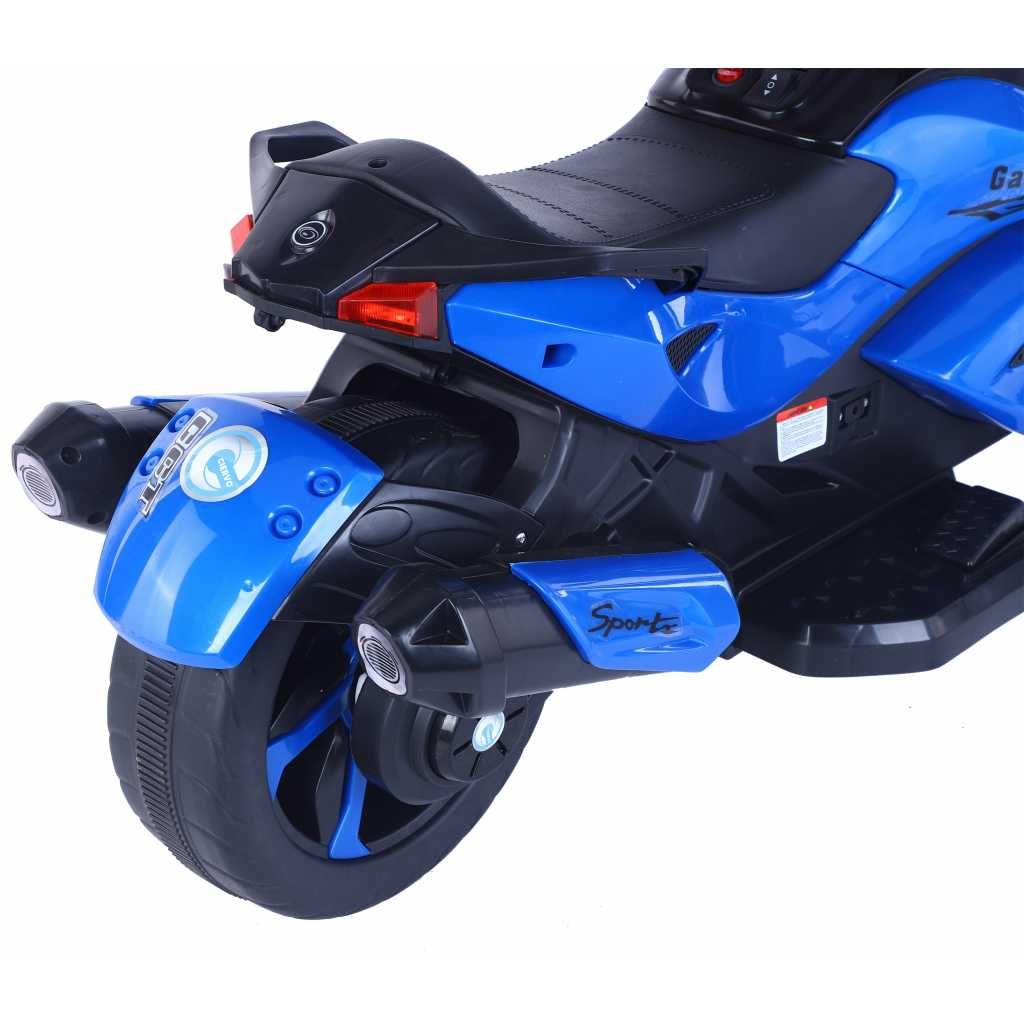 Motocicleta electrica cu 3 roti copii 2-6 ani Cct Eagle cu lumini Blue