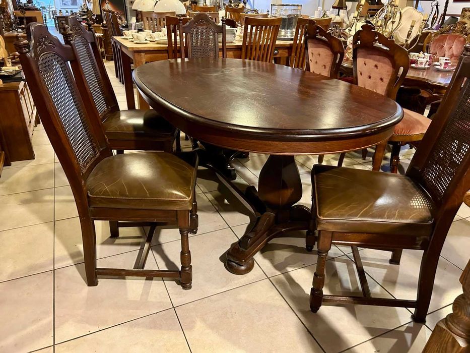 Масивна дъбова маса + 4 стола Холандия