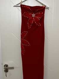 Дълга червена рокля USA Nom de Plume