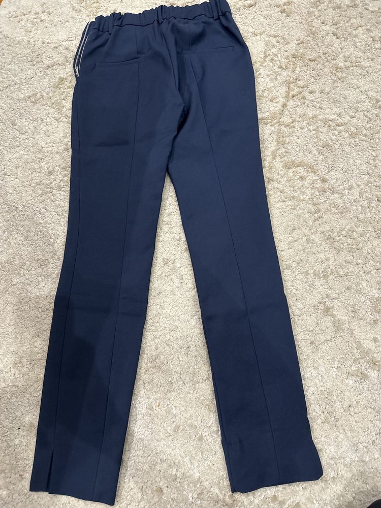 Pantaloni Zara Xs stofa bleumarin