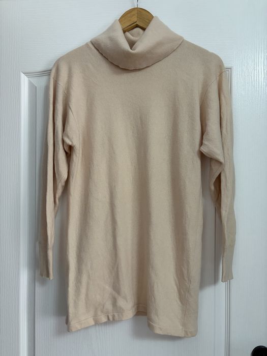 Pulover bej din 100% casmir de lux, marimea S