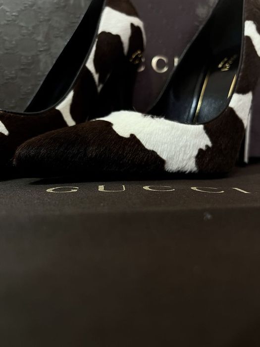 PANTOFI GUCCI originali, noi din blana de ponei