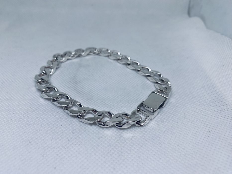 Браслет серебряный мощный литой