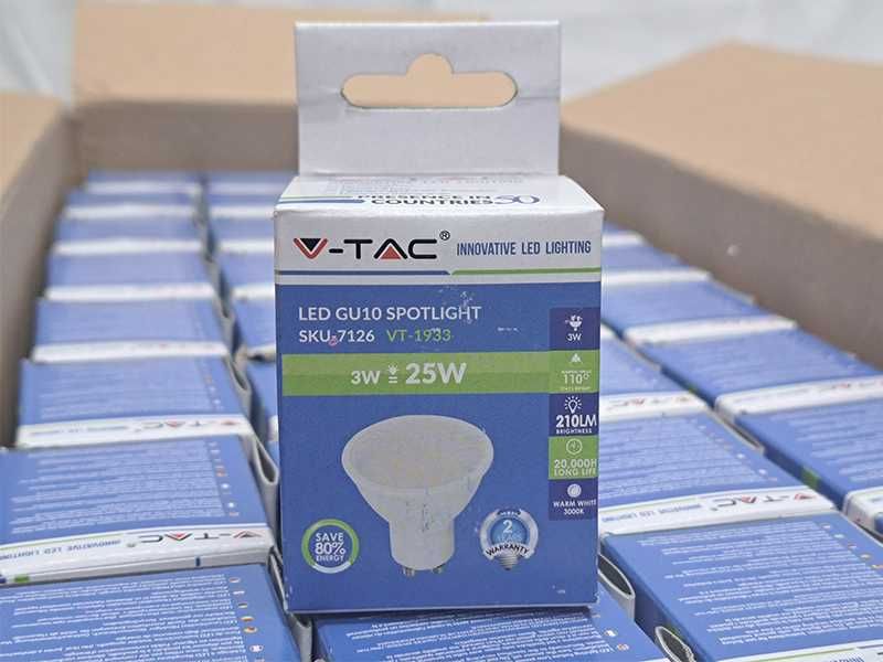 НОВИ! LED Крушка 3W GU10 72 броя кашон