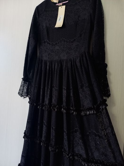 Турецкое черное вечернее платье