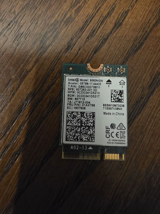 Wi-Fi модуль Intel Wireless-AC (9560NGW) M.2 CNVi | Bluetooth 5