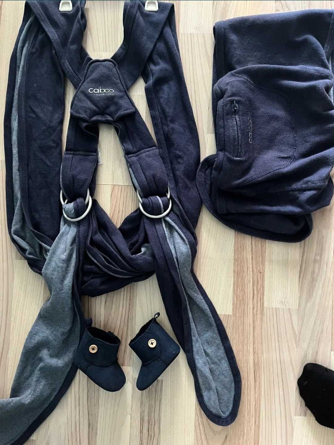 Хибриден Слинг Caboo + cotton /подходящ за новородени/ лесно поставяне