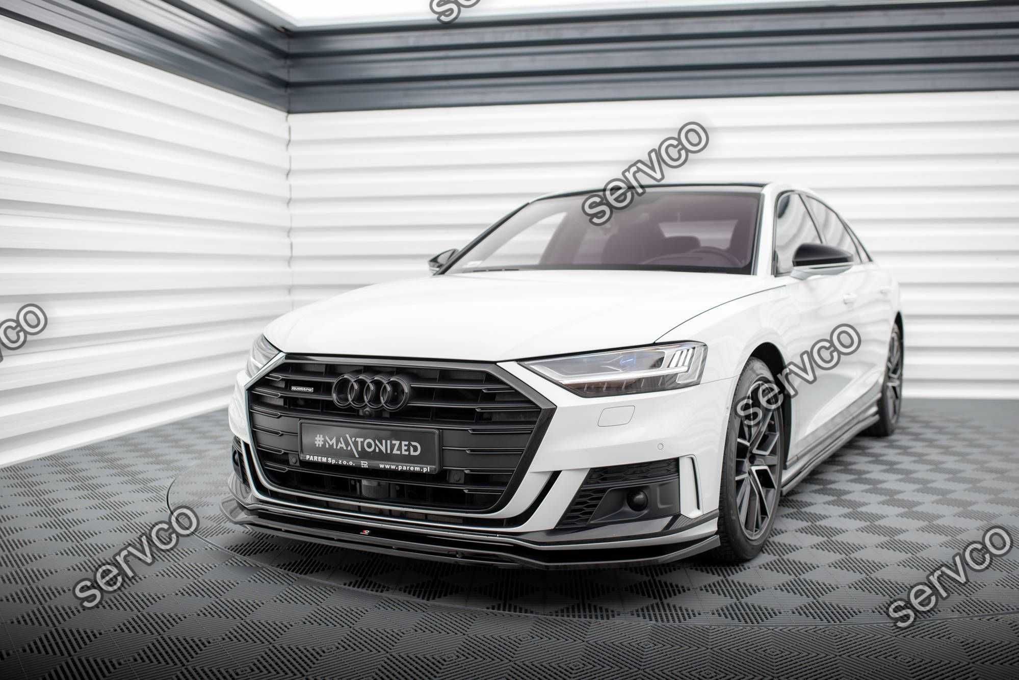 Prelungire splitter bara fata Audi A8 D5 2017-2021 v1 - Maxton Design