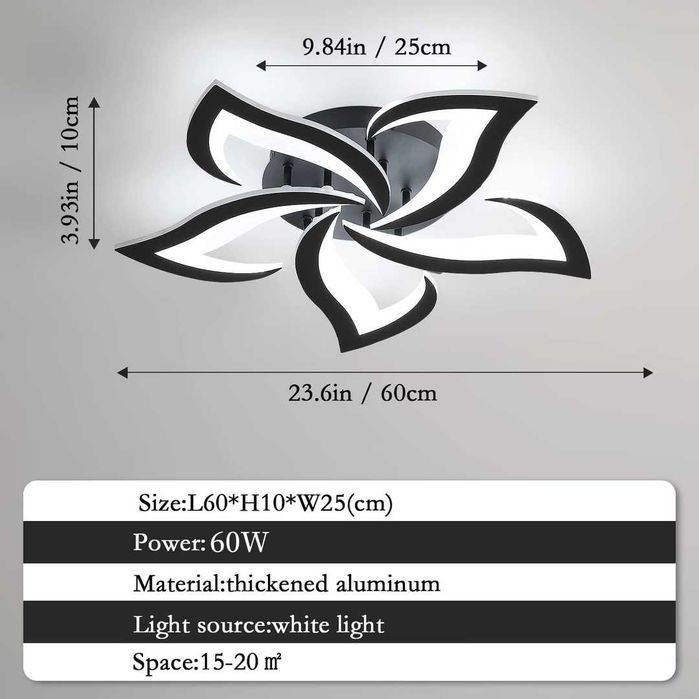 Aplica tip Lustra  de tavan LED Riserva, 60W