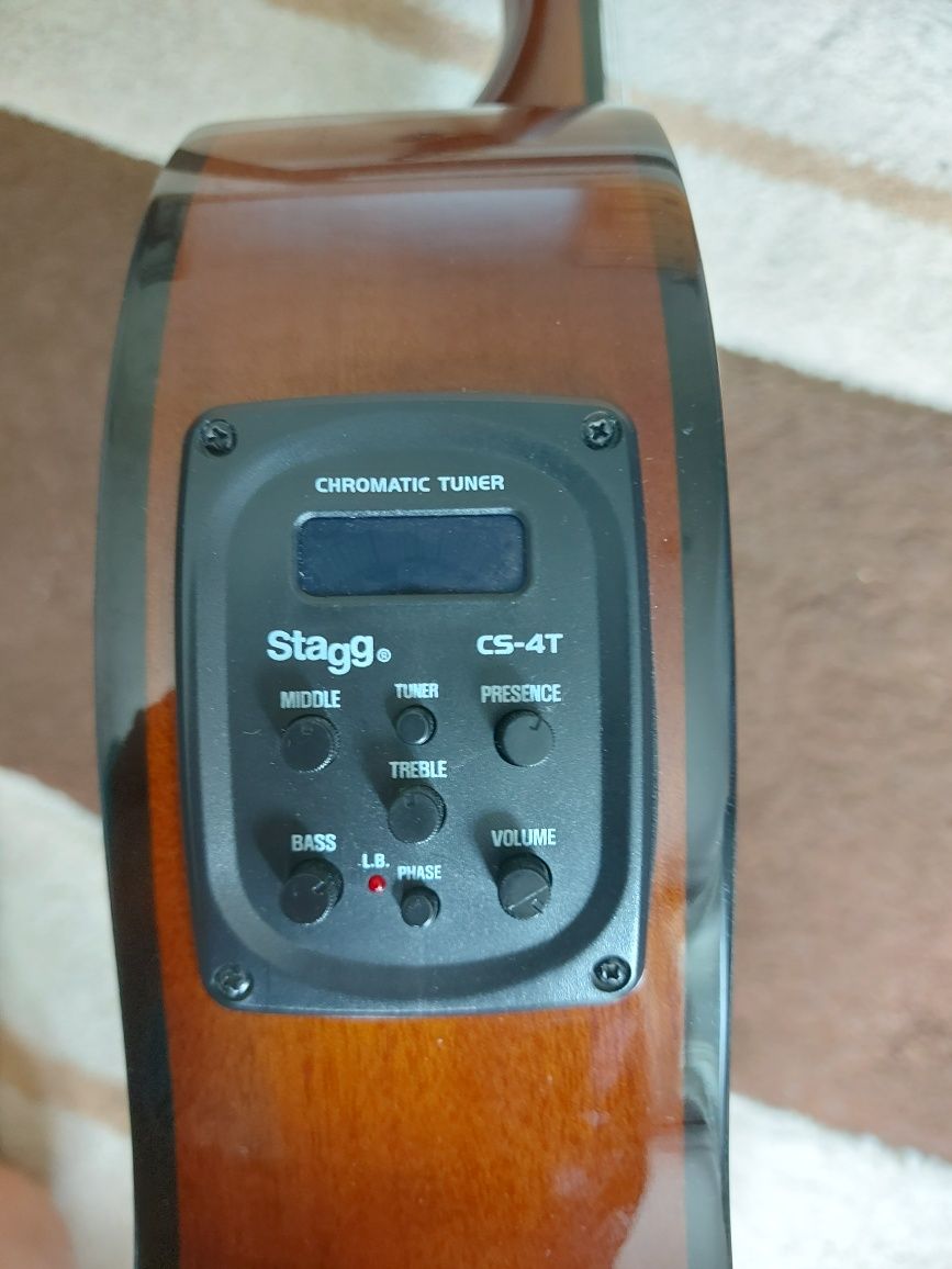 Озвучена Класическа Китара Stagg SCL60 TCE NAT