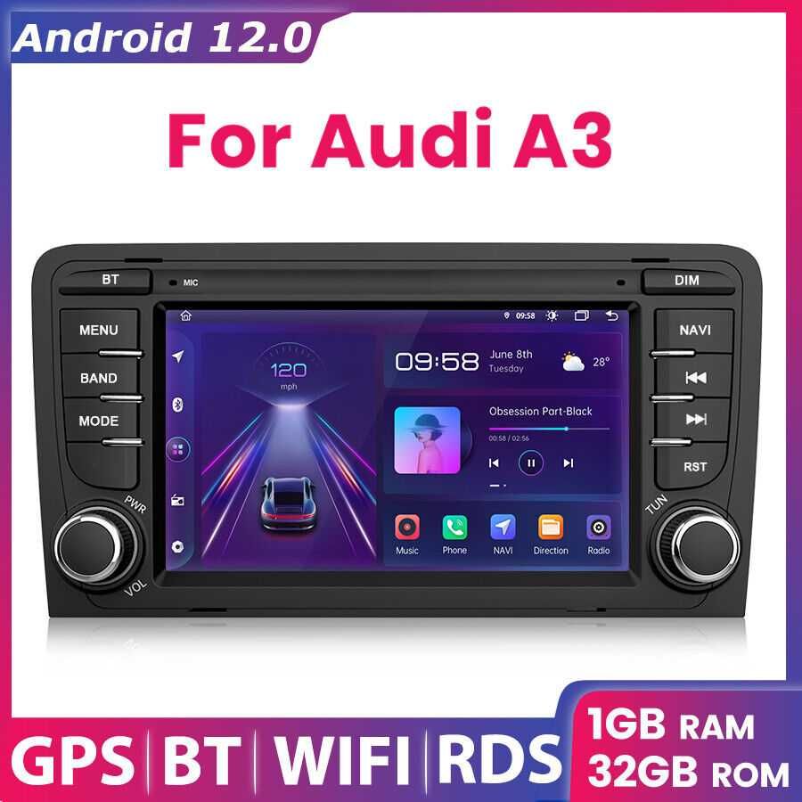 Android 11 Мултимедия/Навигация Audi A3/S3 8p 1 RAM/32ROM 7"