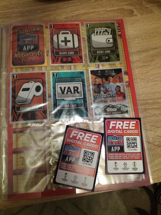 Match attax trading cards