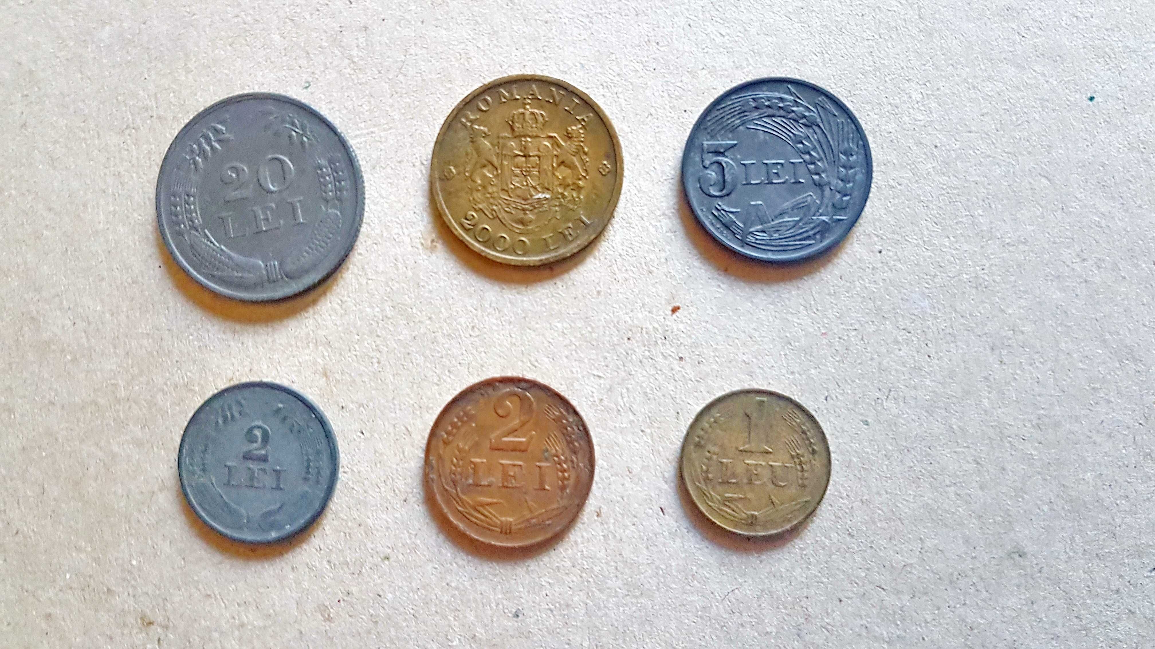 F300-Lot 6 Monede vechi Romania Regalista diferite.