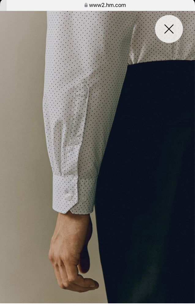 Рубашка H&M . Slim fit . рр М