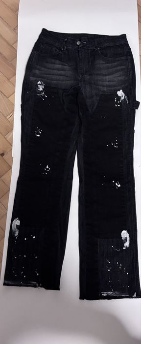 Flared jeans painted