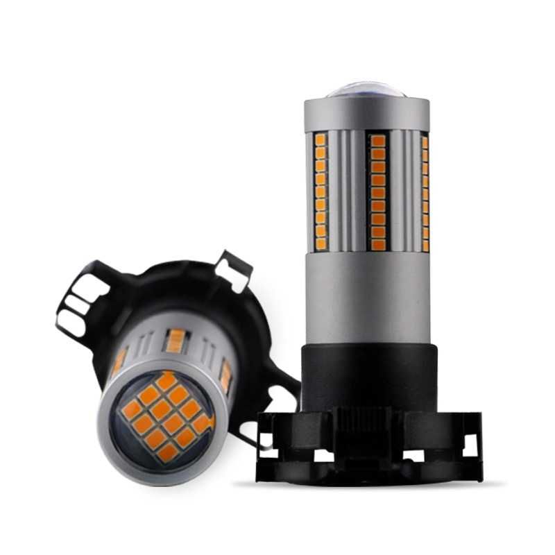 Set 2 Becuri Auto LED PY24W Portocalii CANBUS 12V 2500LM