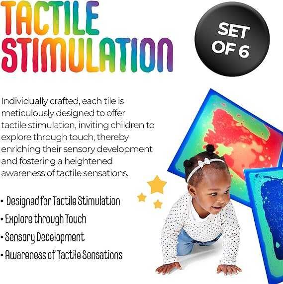 MagicMeadow 6 UV течни подови плочки, успокояваща играчка за деца