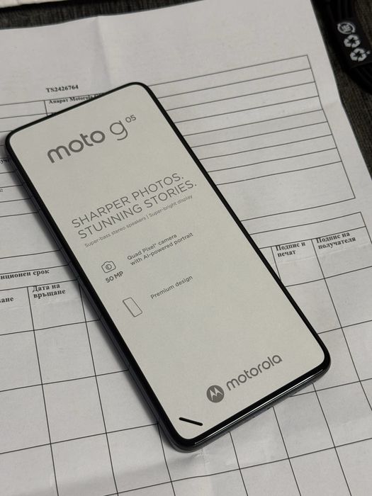 ЧИСТО НОВ 64GB Motorola g05 A1 Гаранция 2027г. Blue