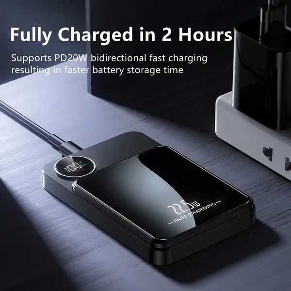 Преносима батерия IS-Y211, 10000 mAh, HD Дисплей, PowerBank