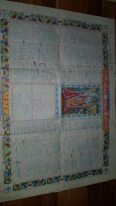 calendar crestin ortodox-lot 6 buc anii '76,'77',78,'84,'85,'87