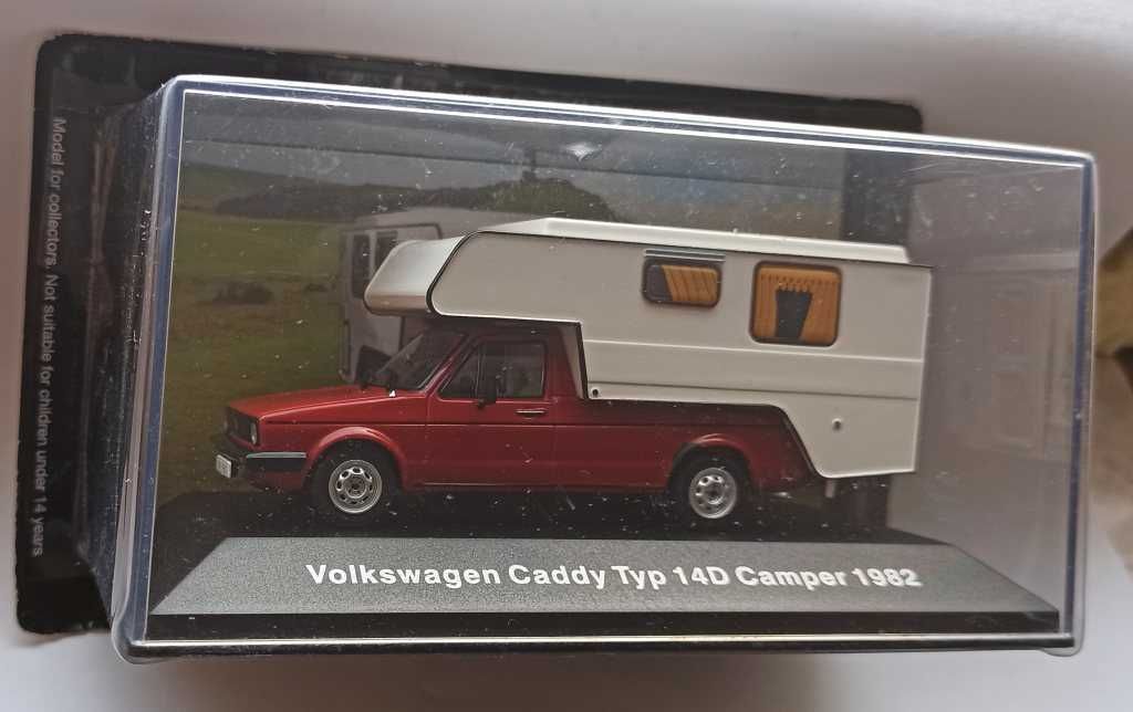 Macheta VW Caddy 14D Camper 1982 rulota - IXO/Altaya 1/43 Volkswagen
