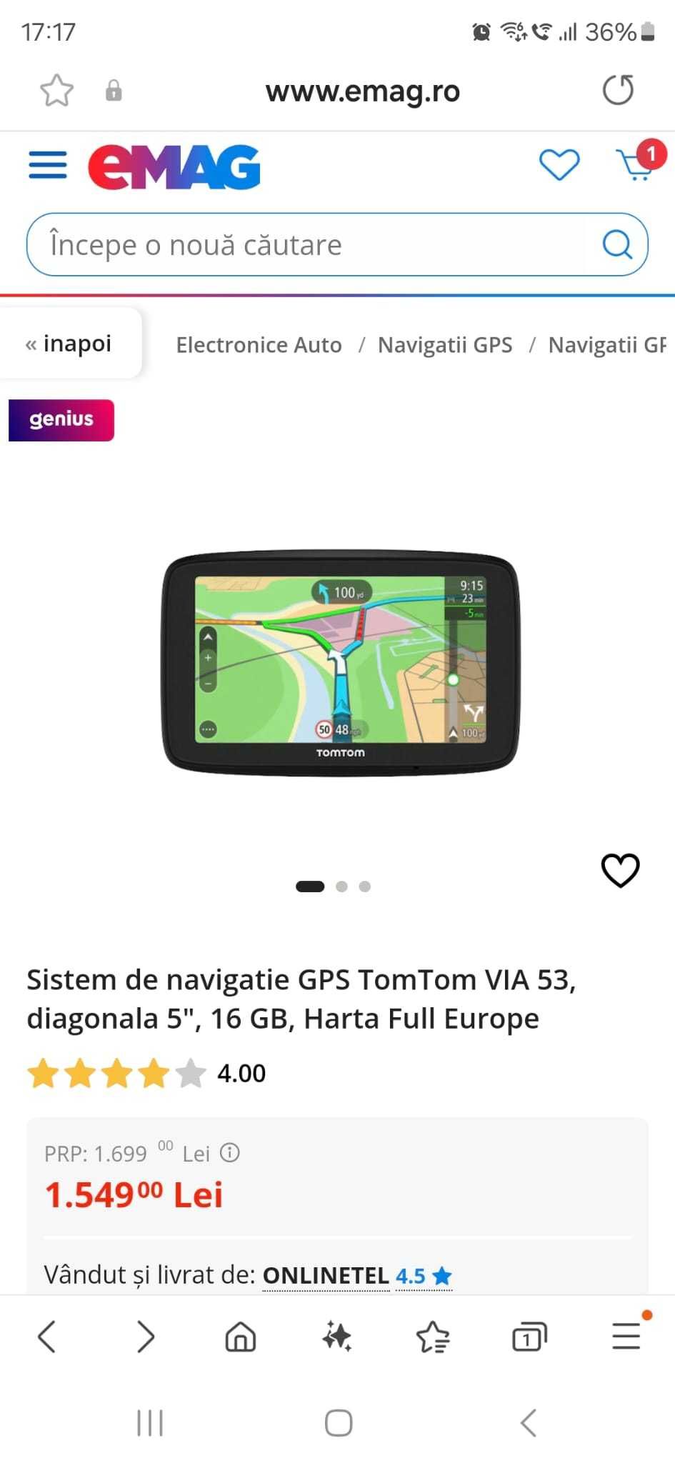 Gps TomTom Via 53