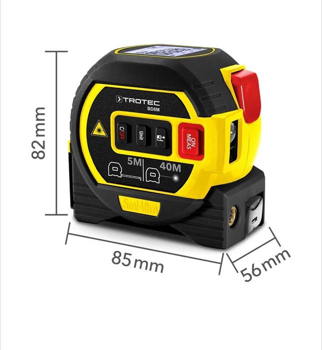 Distantier cu laser TROTEC (Ruleta, telemetru, laser)