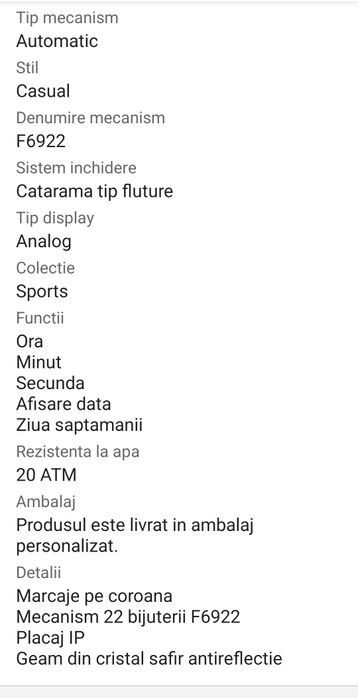 Ceas orient automatic