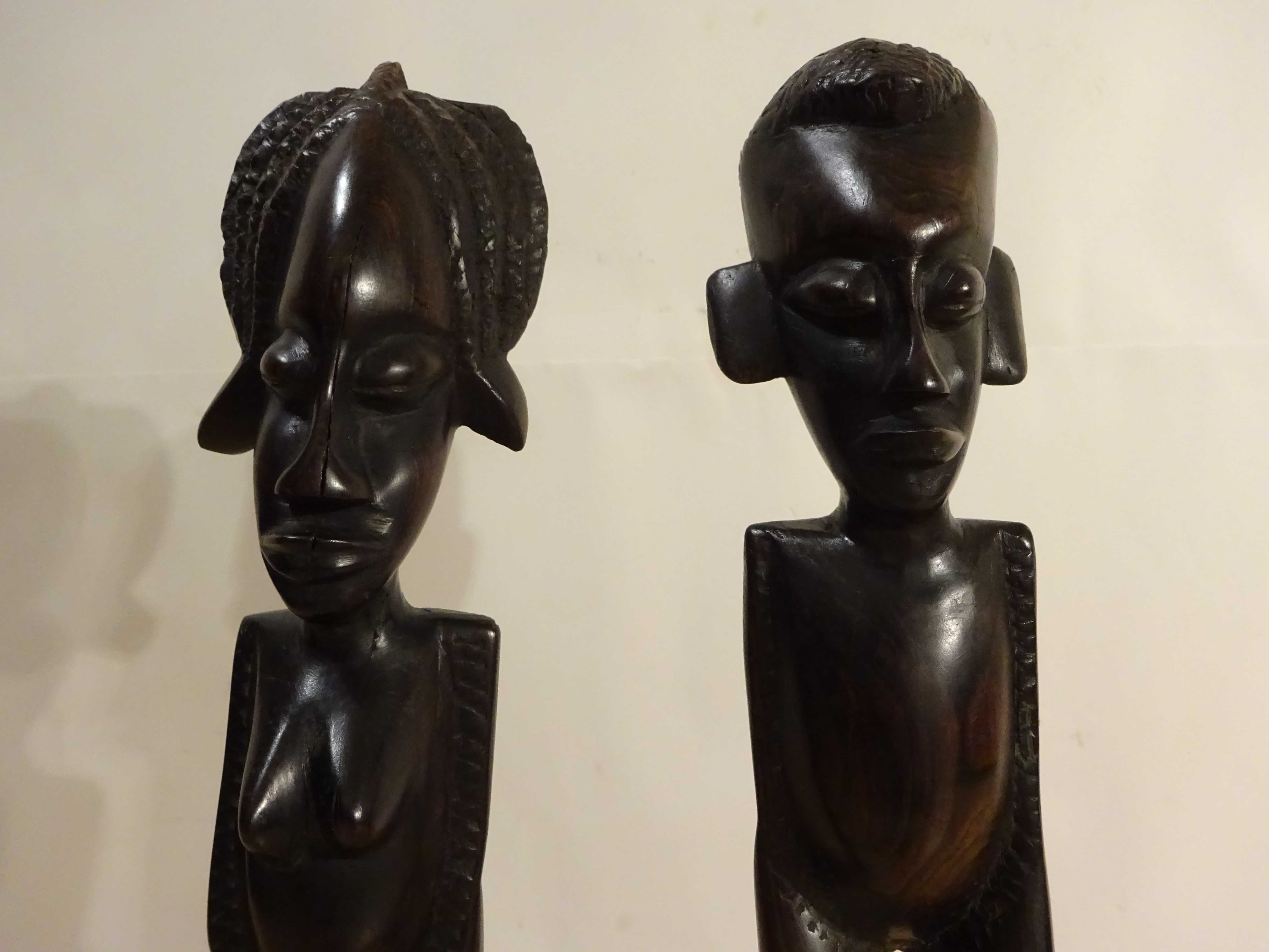 Statuete africane vechi ‘Cuplu’| lemn de abanos sculptat