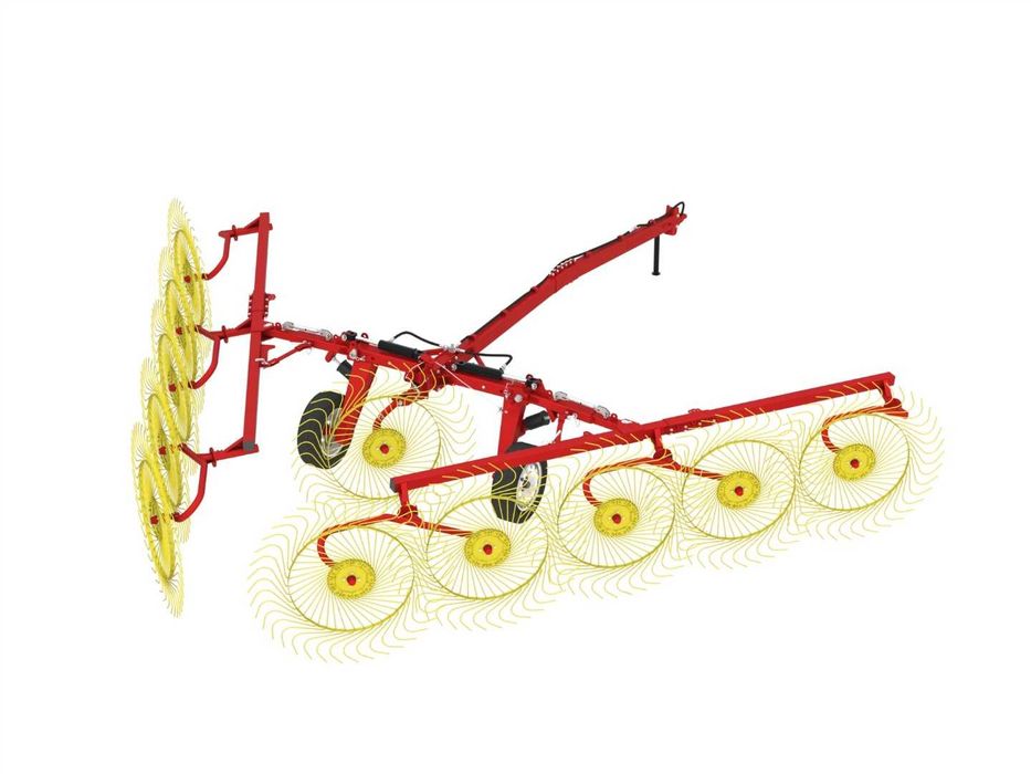 Грабли колёсно-пальц.прицепн,2 г/ц, зуб 7 мм 7,2 метра