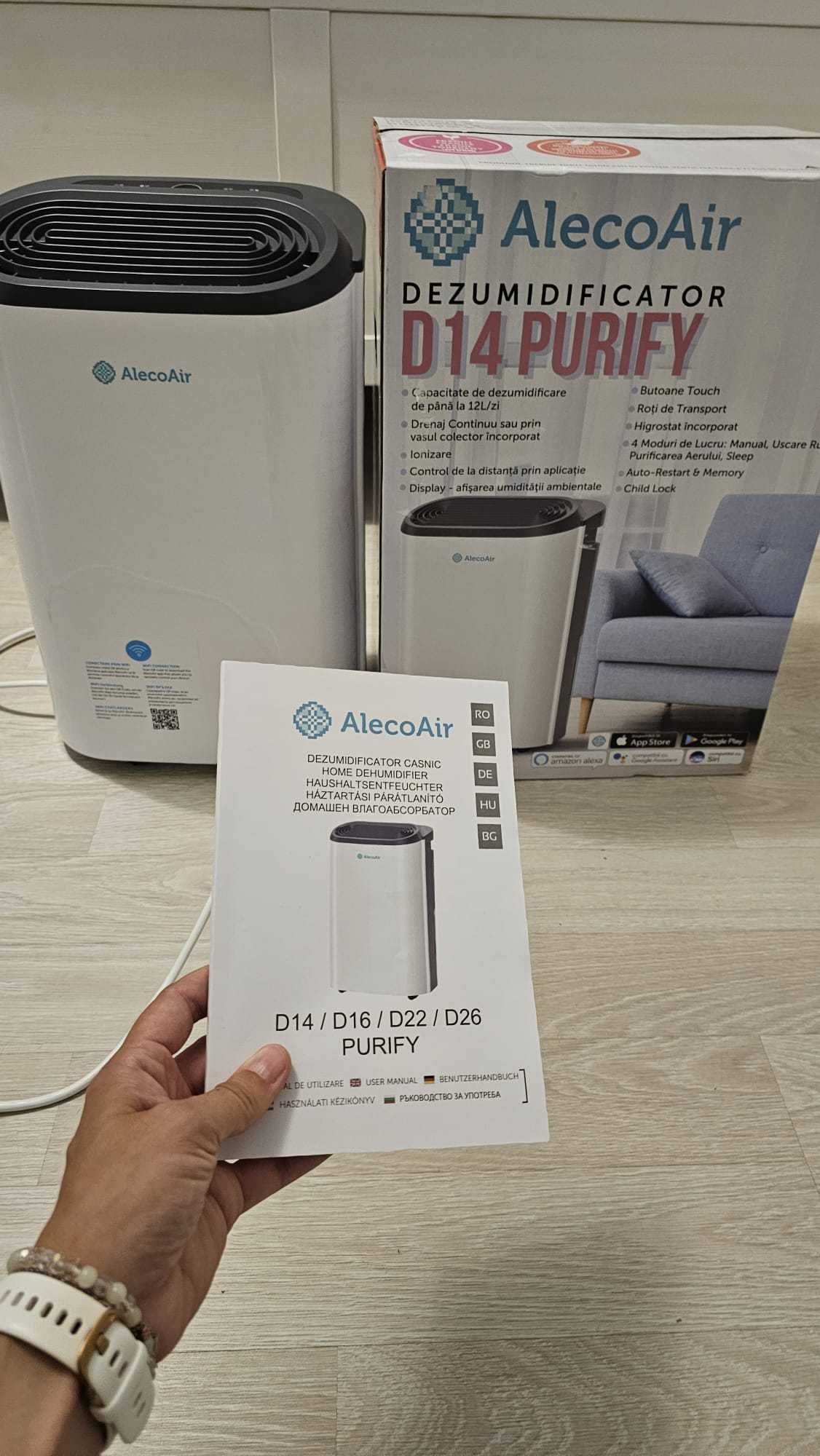 Dezumidificator si purificator aproape nou, cu garantie