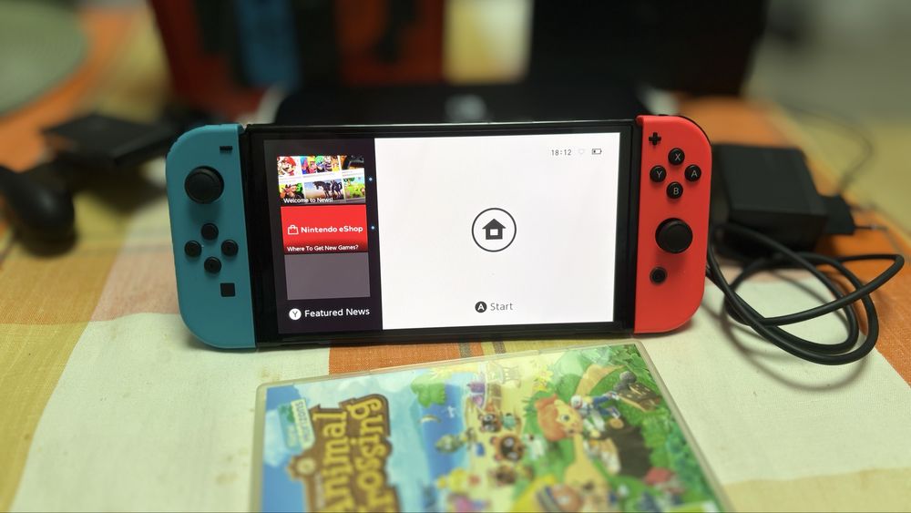 Nintendo Switch Oled+Joc+Card-Pachet Complet-Ca NOU-Cutie-Husa-Super