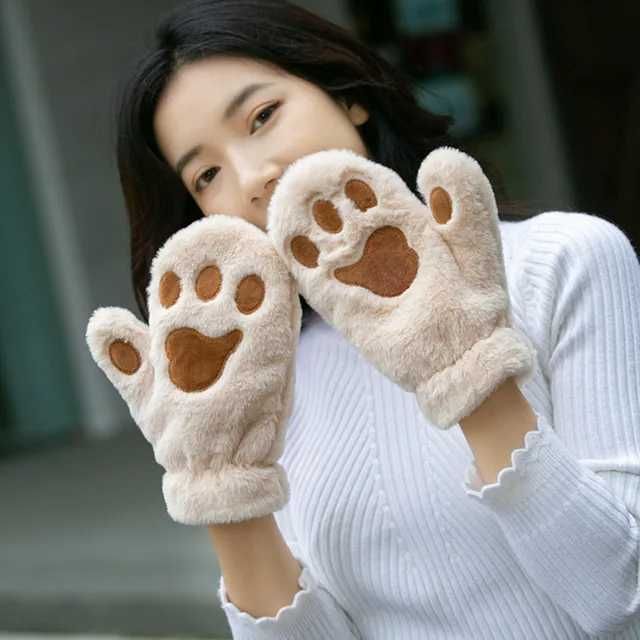 Варежки перчатки кошачьи лапки неко