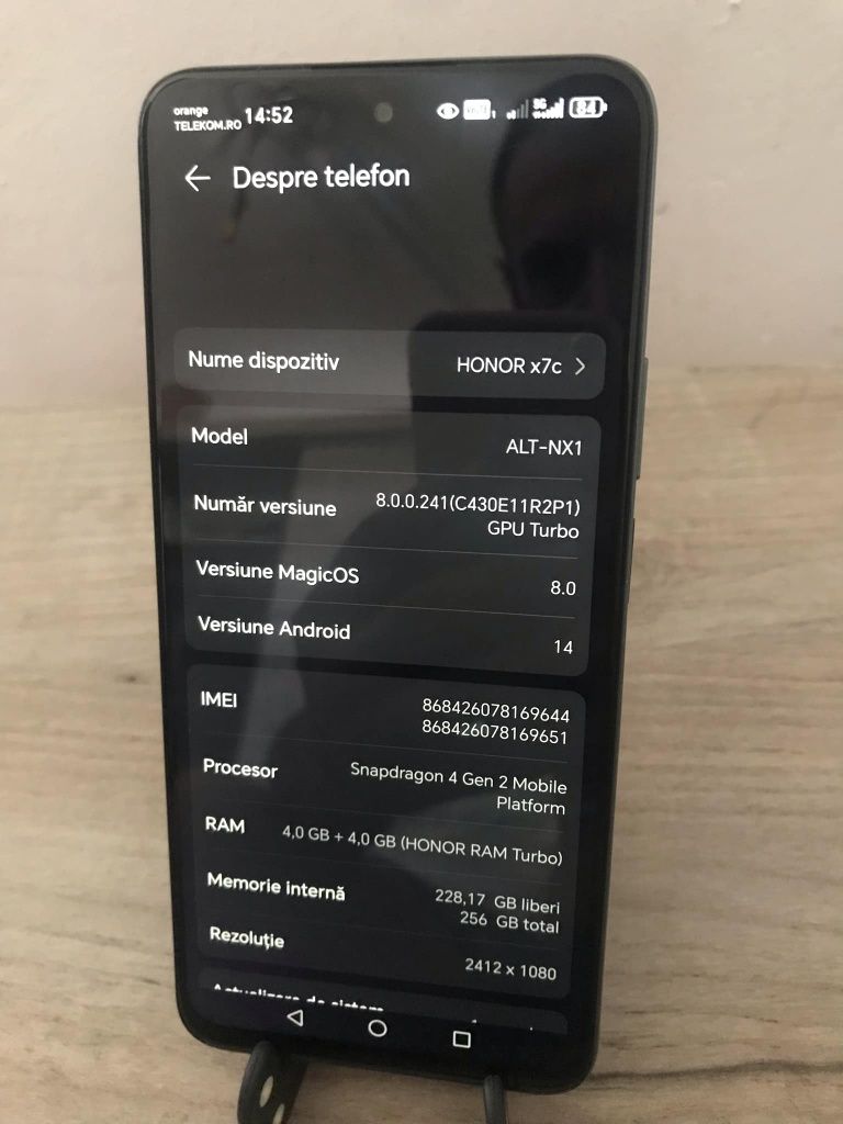 Honor x7c 5G telefonu funcționează perfect se vinde în arad