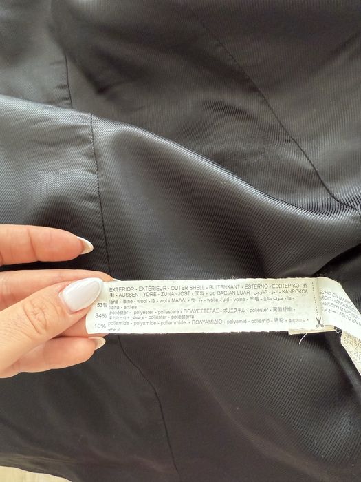 Черно палто с вълна ZARA - размер S