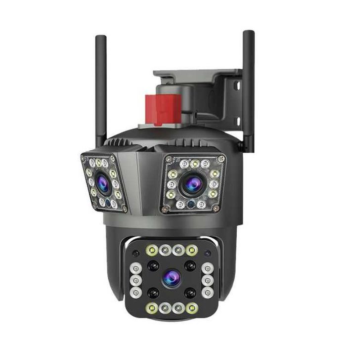 Смарт камера 220V с 3 обектива • Нощно виждане • Завъртане • V380 Pro