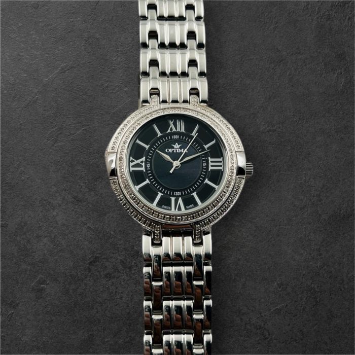 Optima - Swiss Diamond Watch френски дамски часовник с диаманти