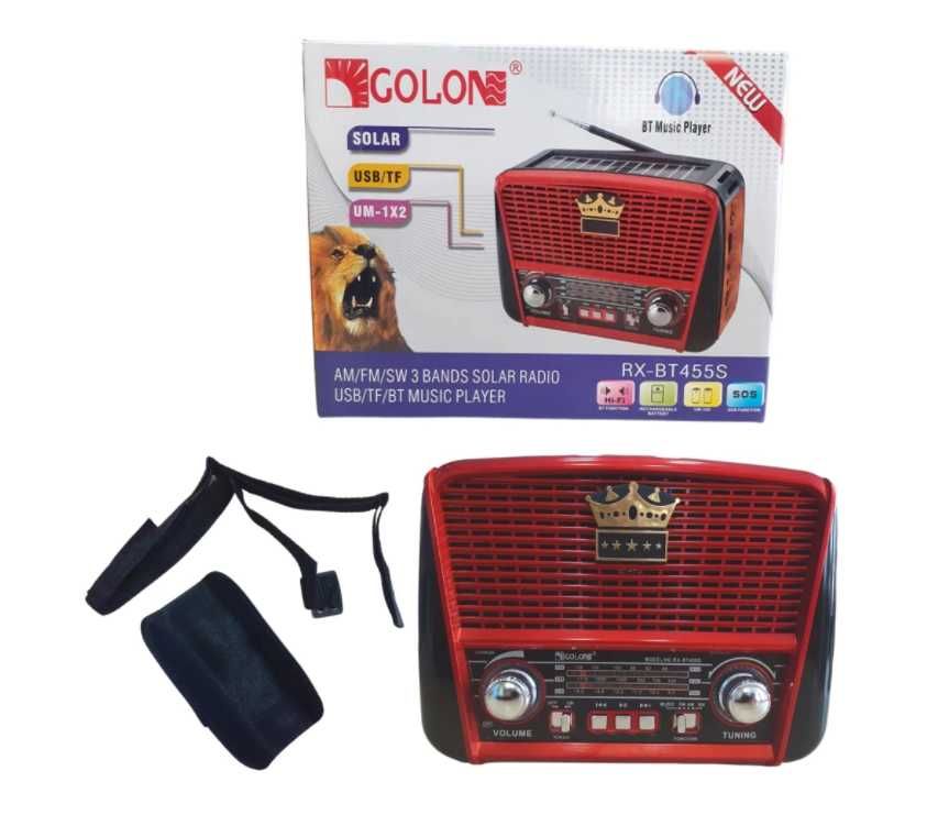 Ретро радио със соларен панел/ Bluetooth/ USB GOLON BT455S