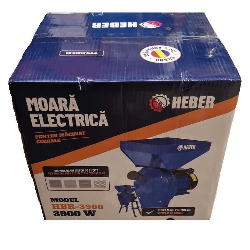 Moara cu ciocanele cereale Heber 3.9 kw 300 kg/ora, cuva mare Garantie