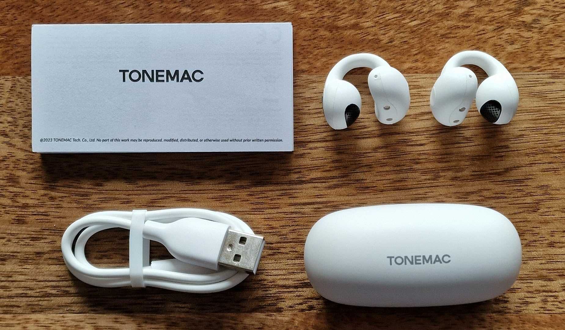 Безжични слушалки TONEMAC Q7B, Bluetooth 5.3 за в ухото, 34 часа