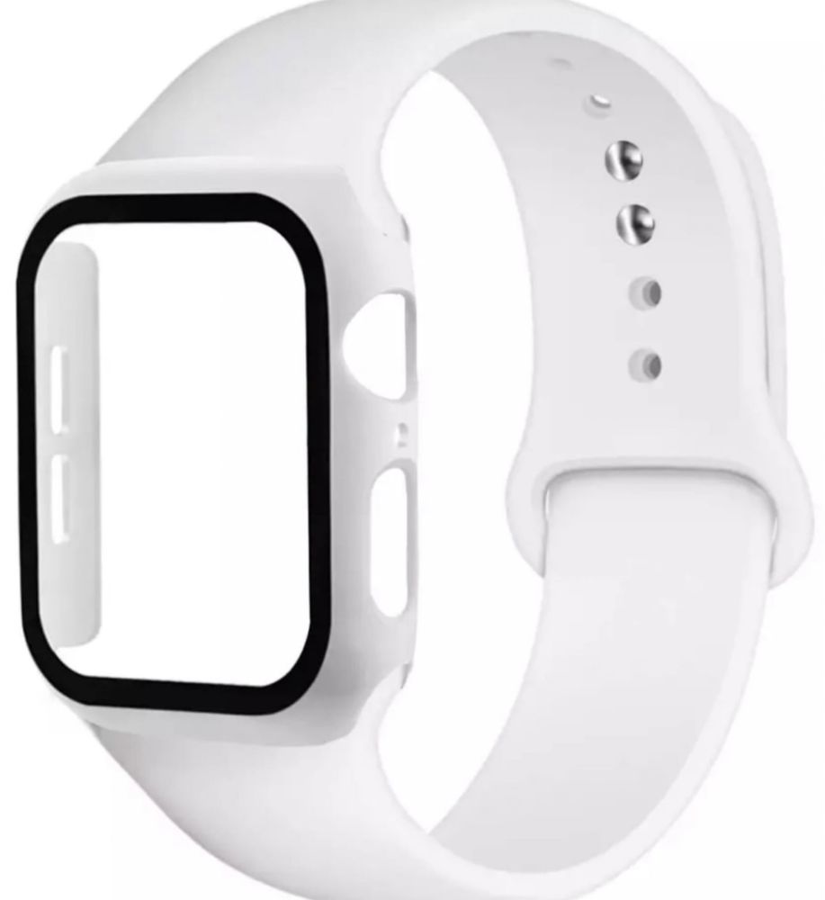 Combo Folie Husa Curea Silicon Compatibila Iphone Ceas Apple Watch