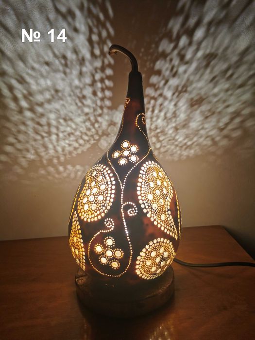 Декоративна лампа от кратуна