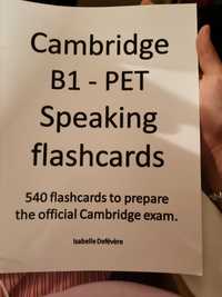 Cambridge B1-PET Speaking flashcards