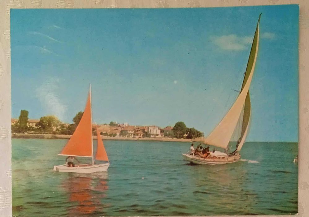 Старинна пощенска картичка от гр. Поморие, 1980 г Цена 5 лв