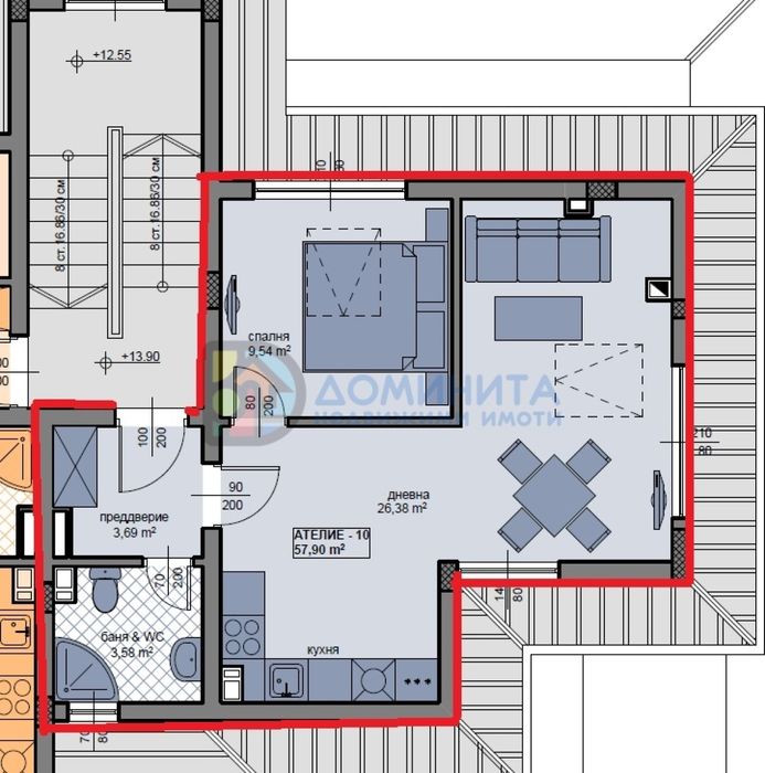 Продава се Двустаен апартамент в Приморско - 58 кв.м за 949 €/кв.м - Снимка #4
