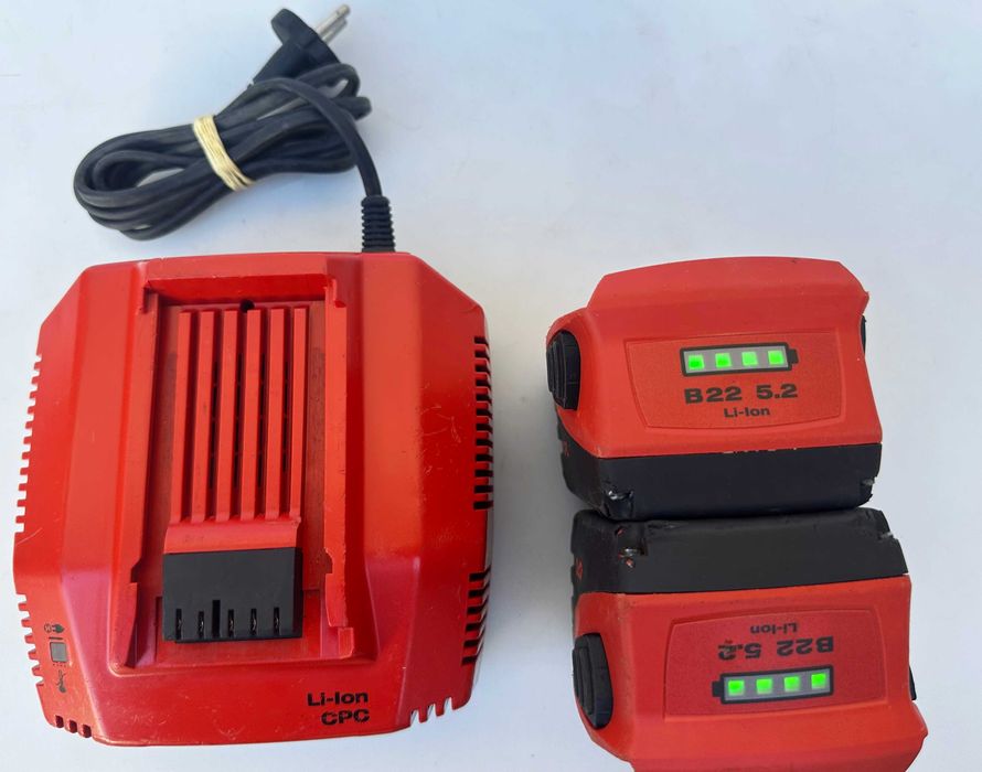 Hilti AG 125-A22 - Безчетков  ъглошлайф 2x22V 5.2Ah перфектен!